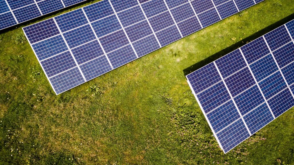 energy efficiency; solar panels on the ground